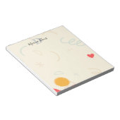 Cheerful Personalized Monogram Notepad ノートパッド (アングル)