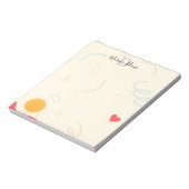 Cheerful Personalized Monogram Notepad ノートパッド (回転)