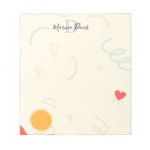 Cheerful Personalized Monogram Notepad ノートパッド (正面)