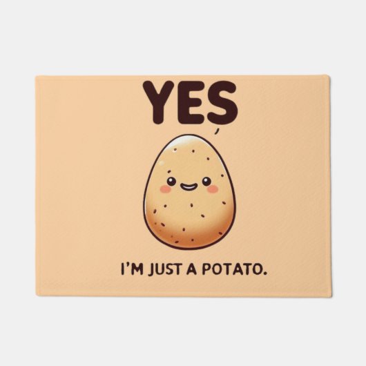 Cheerful Potato Affirmation / Afirmação da Batata  ドアマット (正面)
