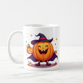 Cheerful Pumpkin Witch Mug with Halloween Fun コーヒーマグカップ