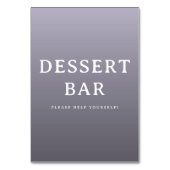 Cheerful Purple Minimalist Dessert Bar Sign テーブルナンバー (裏面)