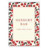 Cheerful Red Cherry Border テーブルナンバー (裏面)