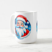 Cheerful Santa Claus コーヒーマグカップ (正面左)