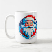 Cheerful Santa Claus コーヒーマグカップ (左)