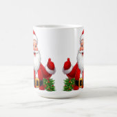 Cheerful Santa Claus コーヒーマグカップ (中央)
