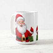 Cheerful Santa Claus コーヒーマグカップ (正面左)