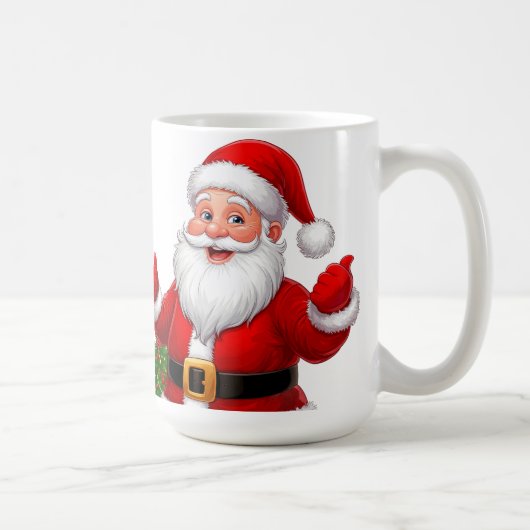 Cheerful Santa Claus コーヒーマグカップ (右)