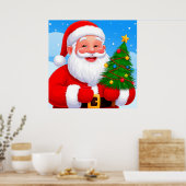 Cheerful Santa Claus ポスター (キッチン)