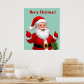 Cheerful Santa Claus ポスター (キッチン)