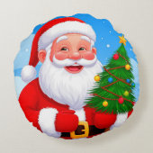 Cheerful Santa Claus ラウンドクッション (裏面)