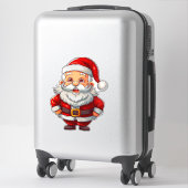 Cheerful Santa Claus Cartoon Character シール (スーツケース)
