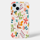 Cheerful Scandinavian Folk Art Floral Pattern  Case-Mate iPhoneケース (裏面)