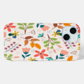 Cheerful Scandinavian Folk Art Floral Pattern  Case-Mate iPhoneケース (裏面 (横))