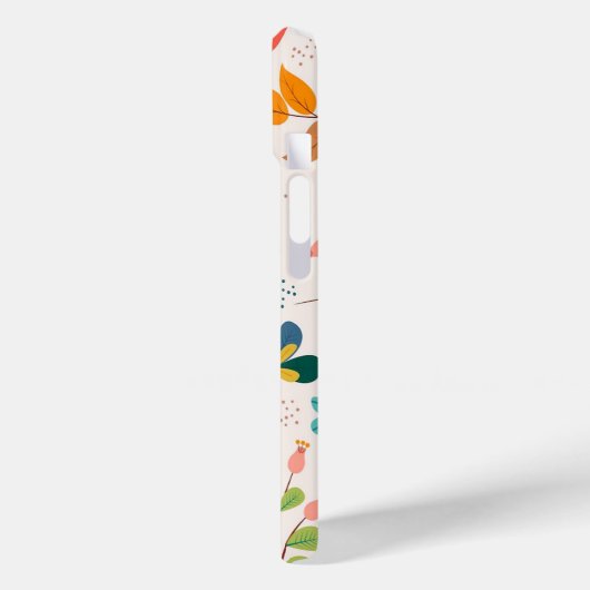 Cheerful Scandinavian Folk Art Floral Pattern  Case-Mate iPhoneケース (裏面 / 左)