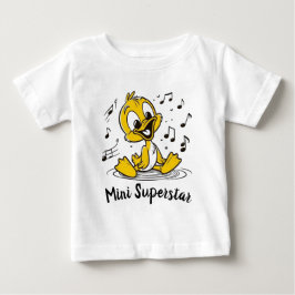 Cheerful Singing Duckling Musical Cartoon 🐥🎶 ベビーTシャツ