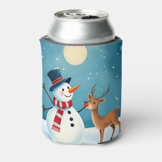 Cheerful Snowman and Reindeer 缶クーラー (缶裏面)