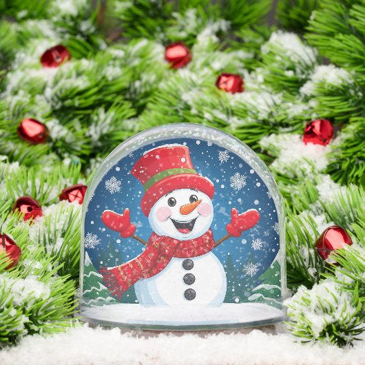 Cheerful Snowman in Red Scarf and Hat (クリスマス)