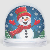 Cheerful Snowman in Red Scarf and Hat (裏面)
