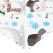 Cheerful Snowmen Christmas Tablecloth テーブルクロス (アングル)