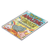 Cheerful Spiral Notebook for Big Dreamers ノートブック (左側)
