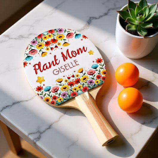 Cheerful Spring Garden Mom Ping Pong Paddle 卓球ラケット