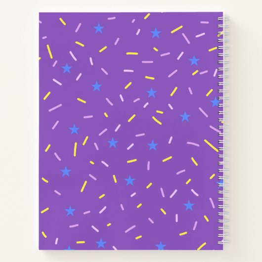 Cheerful Sprinkle Initial Notebook ノートブック (裏面)