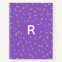 Cheerful Sprinkle Initial Notebook