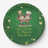 Cheerful St. Patrick’s Day Party Illustration ペーパープレート (正面)