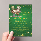 Cheerful St. Patrick’s Day Party Invitation アクリル招待状 (インサイチュ (ポータブル))