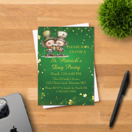 Cheerful St. Patrick’s Day Party Invitation  アクリル招待状