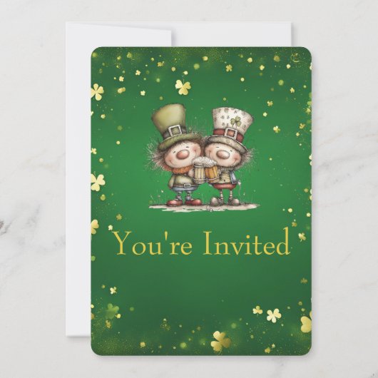 Cheerful St. Patrick’s Day Party Invitation  招待状 (裏面)