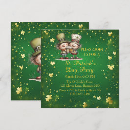 Cheerful St. Patrick’s Day Party Invitation  招待状