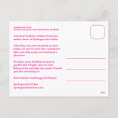 Cheerful Stars Pink Christmas Custom Business シーズンポストカード (裏面)