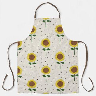 Cheerful Sunflower Pattern Apron | Original Hand-D エプロン