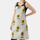 Cheerful Sunflower Pattern Apron | Original Hand-D エプロン (インサイチュ)