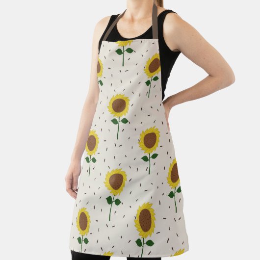 Cheerful Sunflower Pattern Apron | Original Hand-D エプロン (インサイチュ)