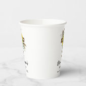 Cheerful Sunflower Rustic Boho Dark Wooden Cross 紙コップ (左)