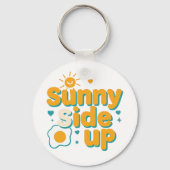 Cheerful "Sunny Side Up" with Egg and Sun キーホルダー (正面)