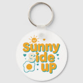 Cheerful "Sunny Side Up" with Egg and Sun キーホルダー (裏面)