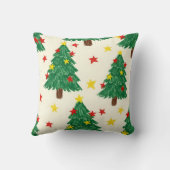 Cheerful Textured Christmas Star Repeating Design クッション (裏面)