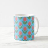 Cheerful Tulips Ceramic Mug コーヒーマグカップ (正面右)
