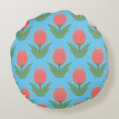 Cheerful Tulips Round Pillow ラウンドクッション (裏面)