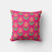 Cheerful Tulips Throw Pillow クッション (正面)