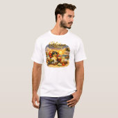 Cheerful Turtle on Tropical Vacation Basic T-Shirt Tシャツ (正面フル)