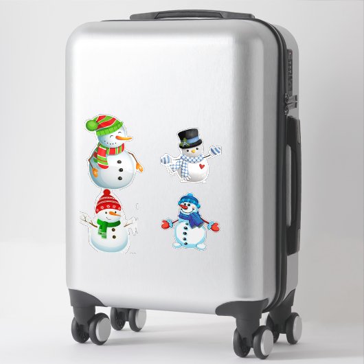 Cheerful Winter Snowmen Collection シール (スーツケース)