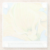 Cheerful Yellow Calla Lily Vacation Home ガラスコースター (裏面)