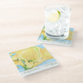 Cheerful Yellow Calla Lily Vacation Home ガラスコースター (アングル)