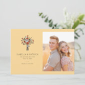 Cheerful Yellow Floral Photo セーブザデート (スタンド正面)