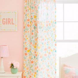 Cheerful Yellow Orange and Blue Floral 